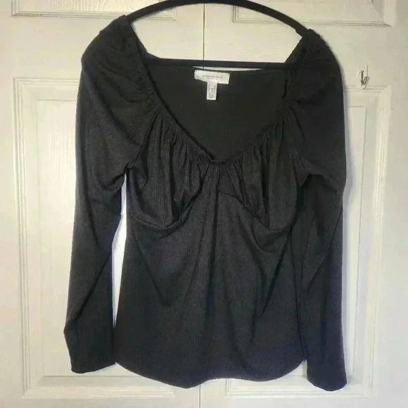 Penningtons Addition Elle Black Sweetheart Long Sleeve Knit Stop Size 1x - Picture 3 of 8